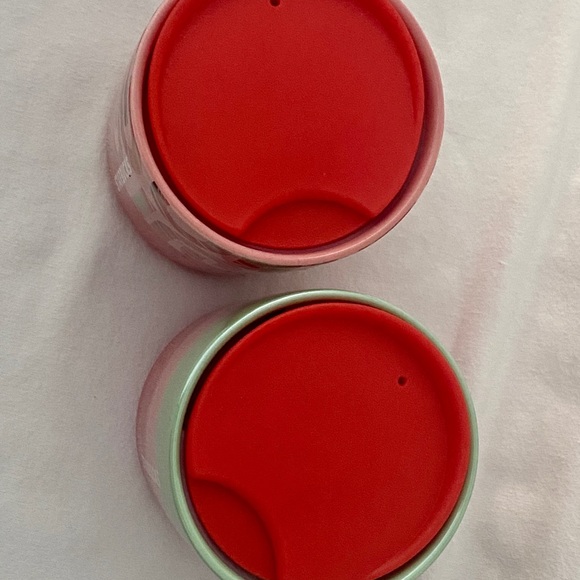 2 Starbucks Holiday Cups 2020 8oz Pearl Ombré Tumblers Christmas Candy cane - Picture 3 of 5